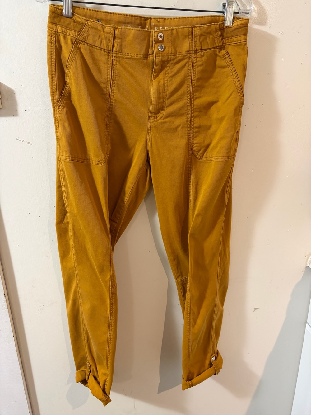 Women's Tapered Chinos in Mustard